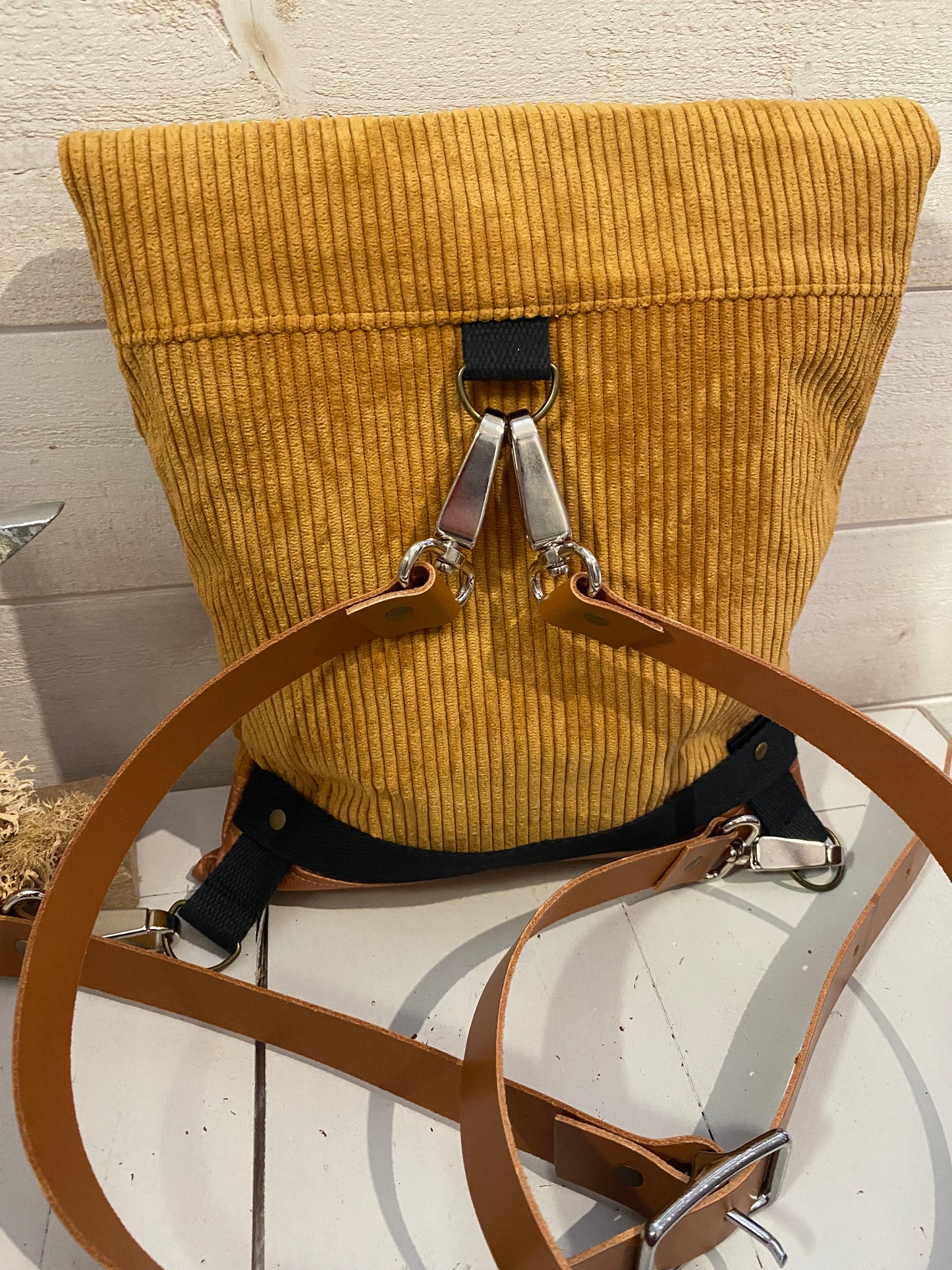 TROTTEUR sac à dos sangles cuir
