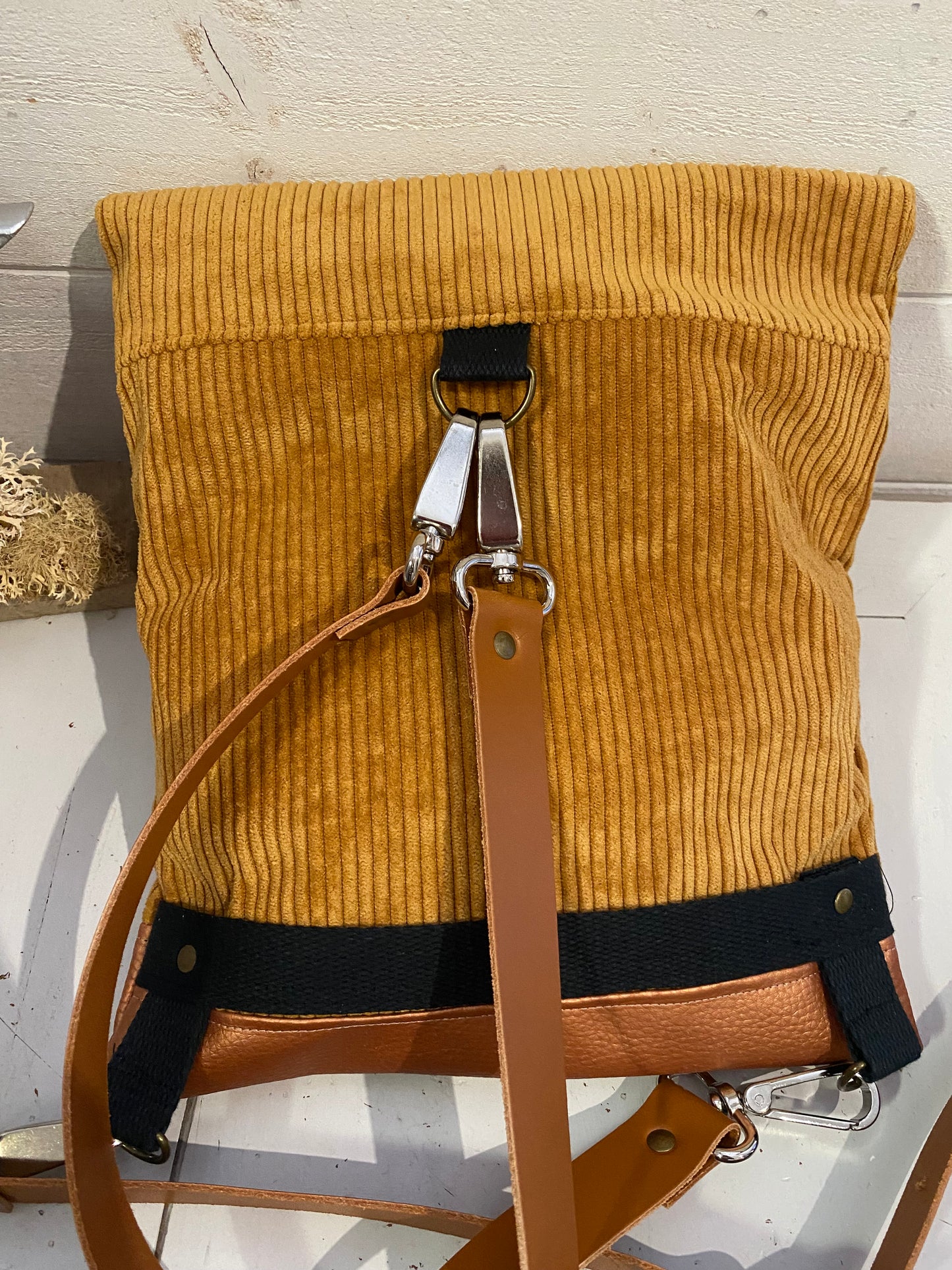 TROTTEUR sac à dos sangles cuir