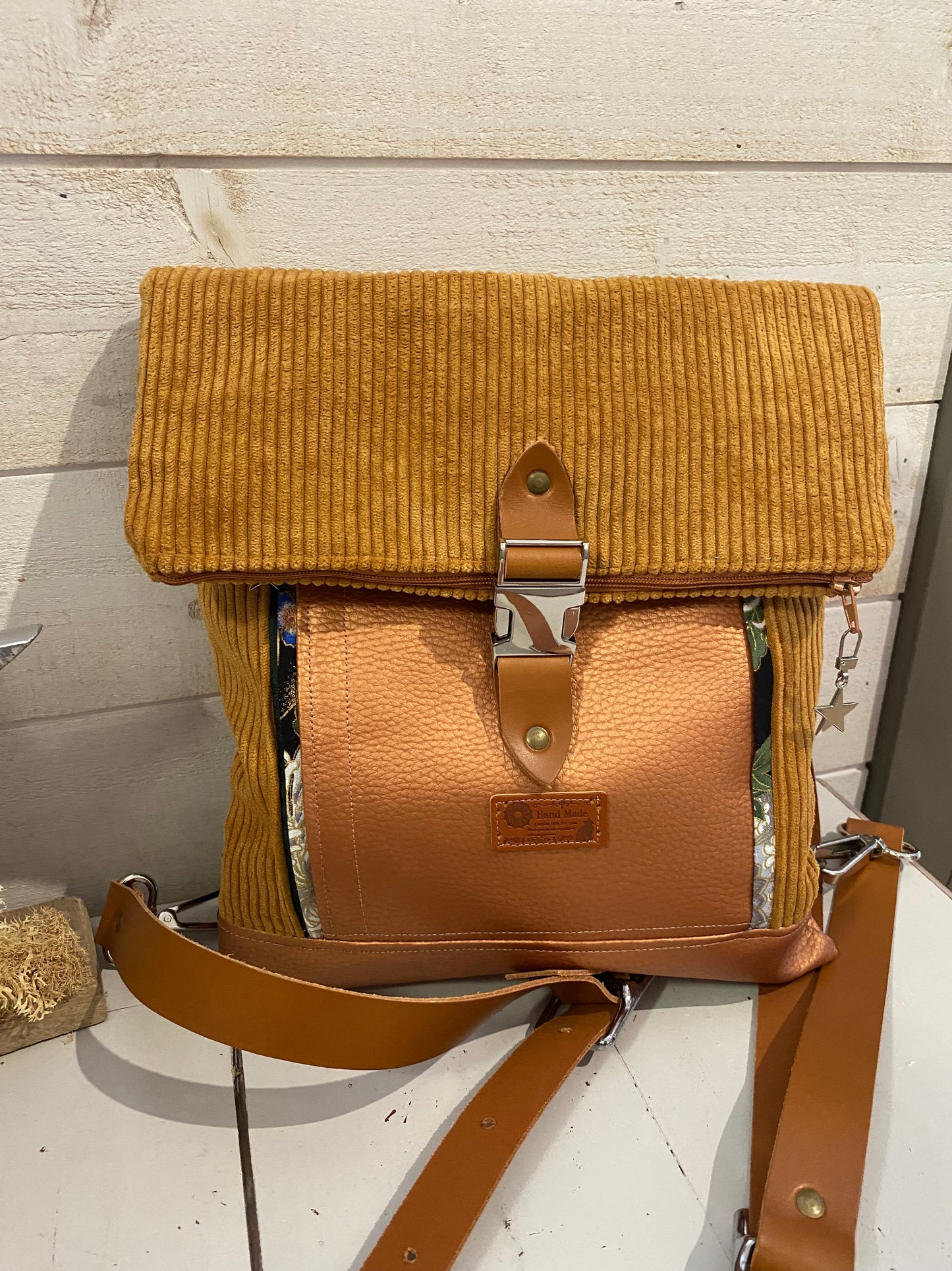 TROTTEUR sac à dos sangles cuir