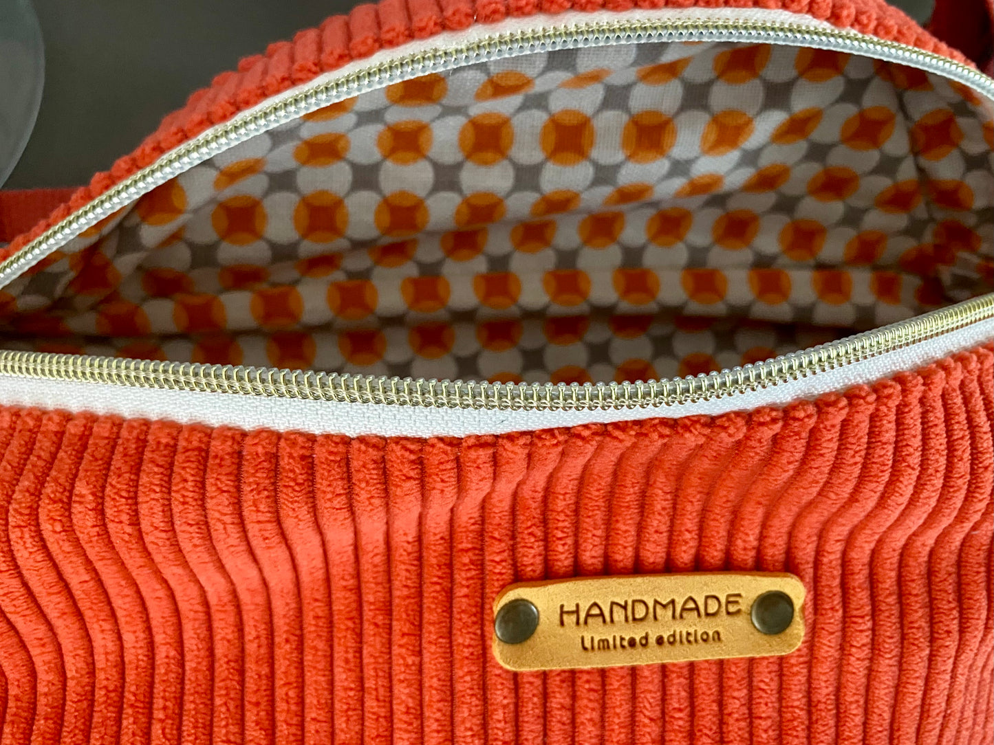 BANANE Velours XL Orange sangle réglable