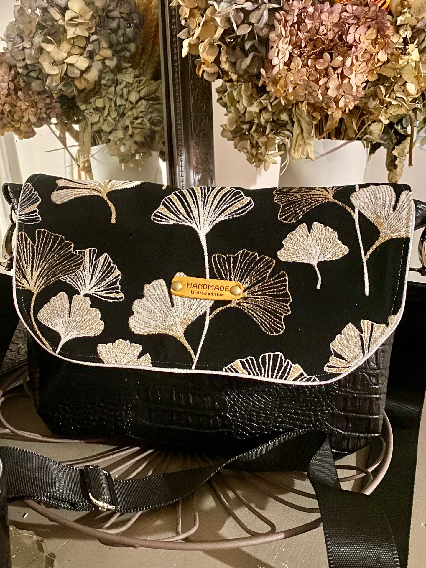GINGKO besace simili croco