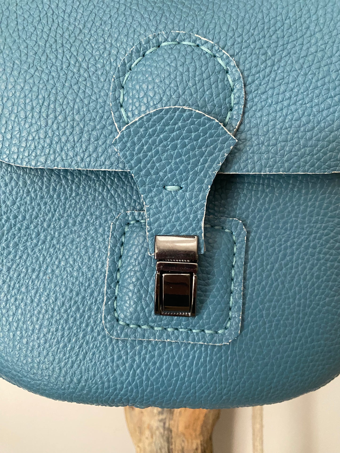 RONDO cuir grainé bleu