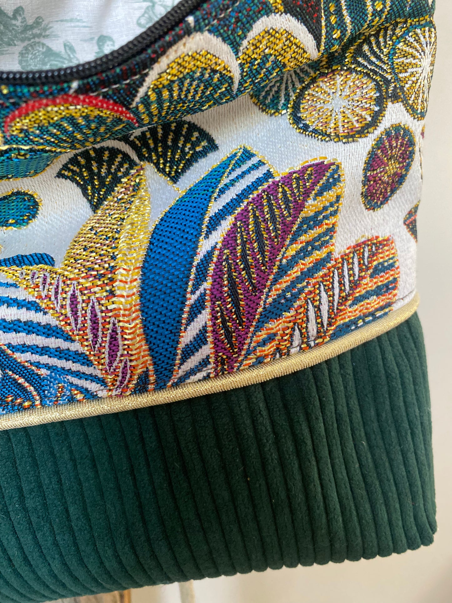 CLEOPATRE sac bandoulière jacquard et velours