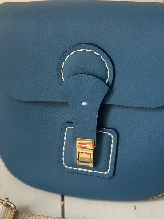 RONDO sac cuir bleu paon 🦚