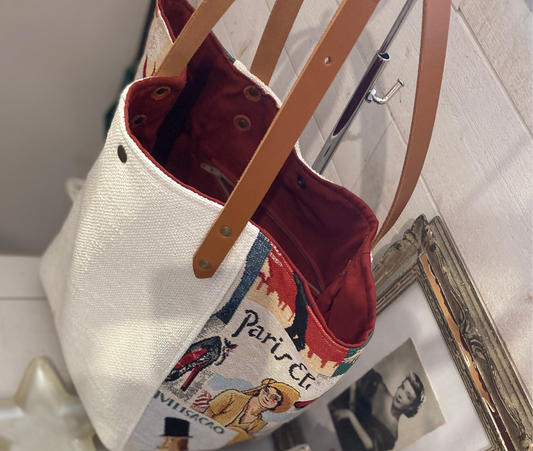 JAZZ sac cabas anses cuir façon ceinture