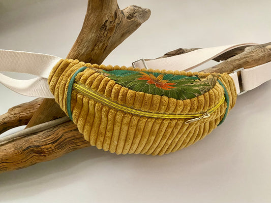 BANANE velours moutarde