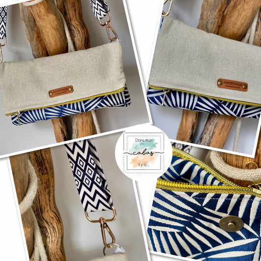 LEAF pochette zippée à rabat