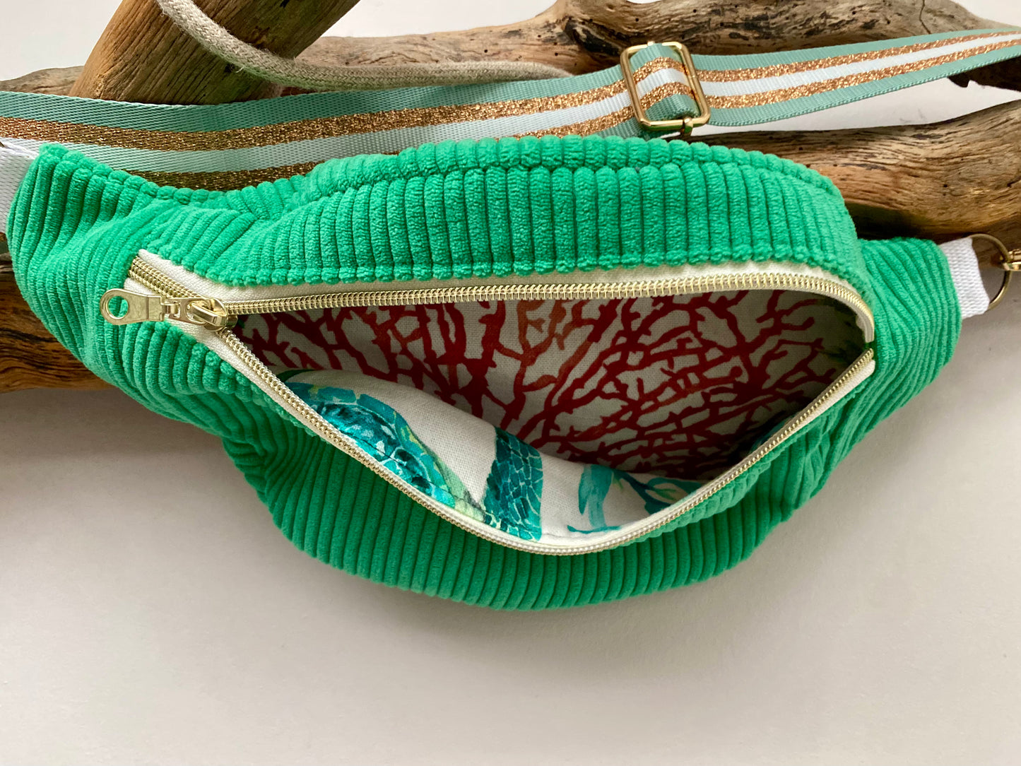 Banane velours bleue/orange/verte