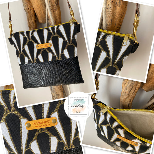 ART DÉCO sac bandoulière sangle cuir