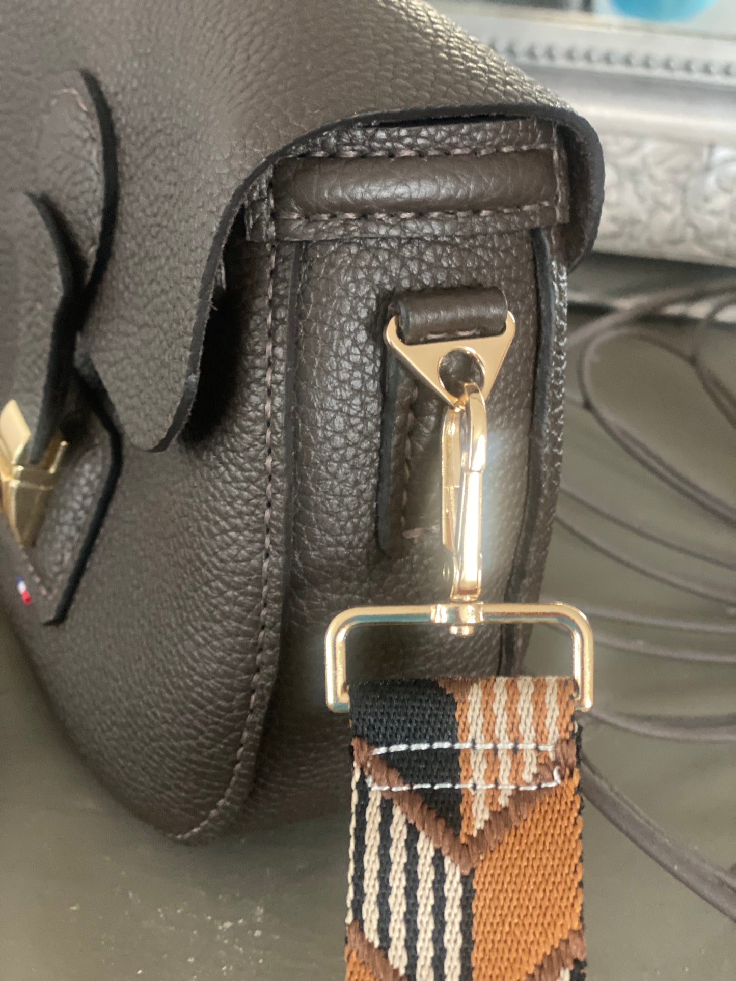 RONDO sac cuir grainé chocolat