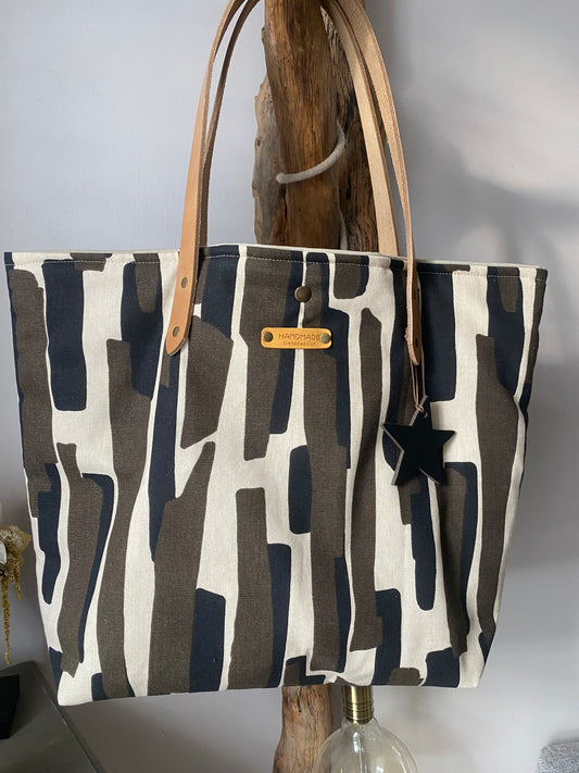 BROWNY Sac Cabas anses cuir