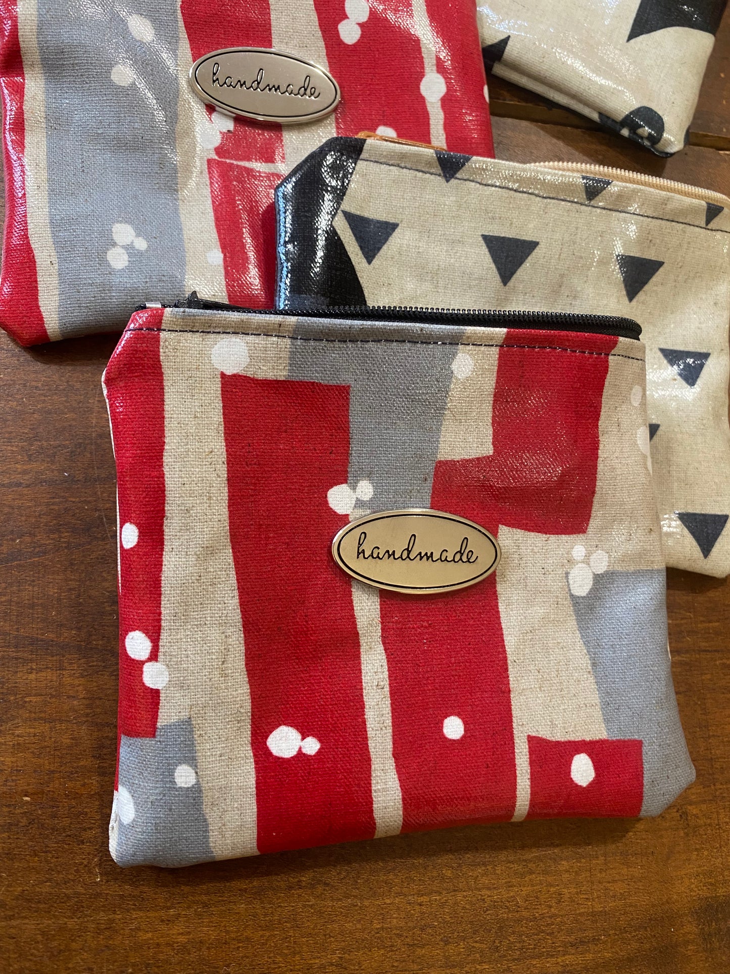 KOKKA porte monnaie en lin enduit .