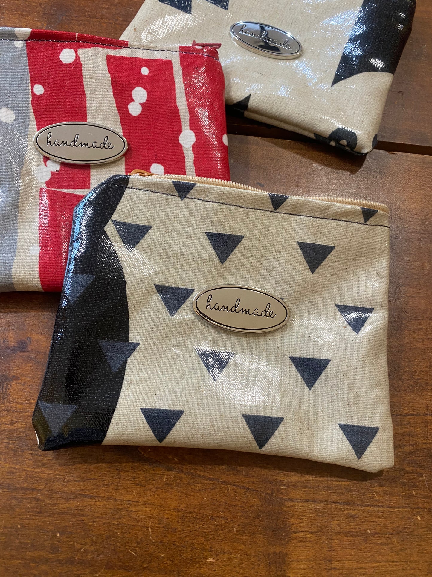 KOKKA porte monnaie en lin enduit .