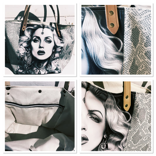 MADONNA cabas anses cuir