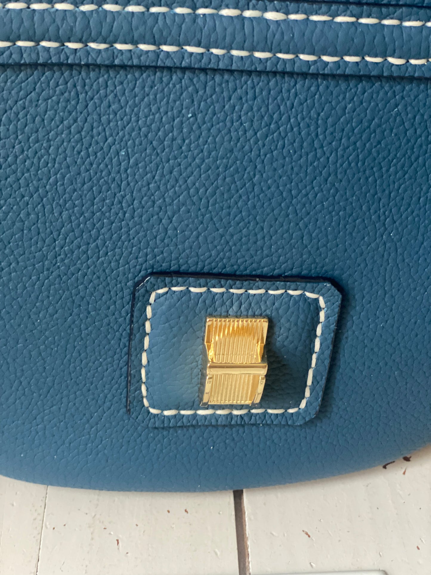 RONDO sac cuir bleu paon 🦚