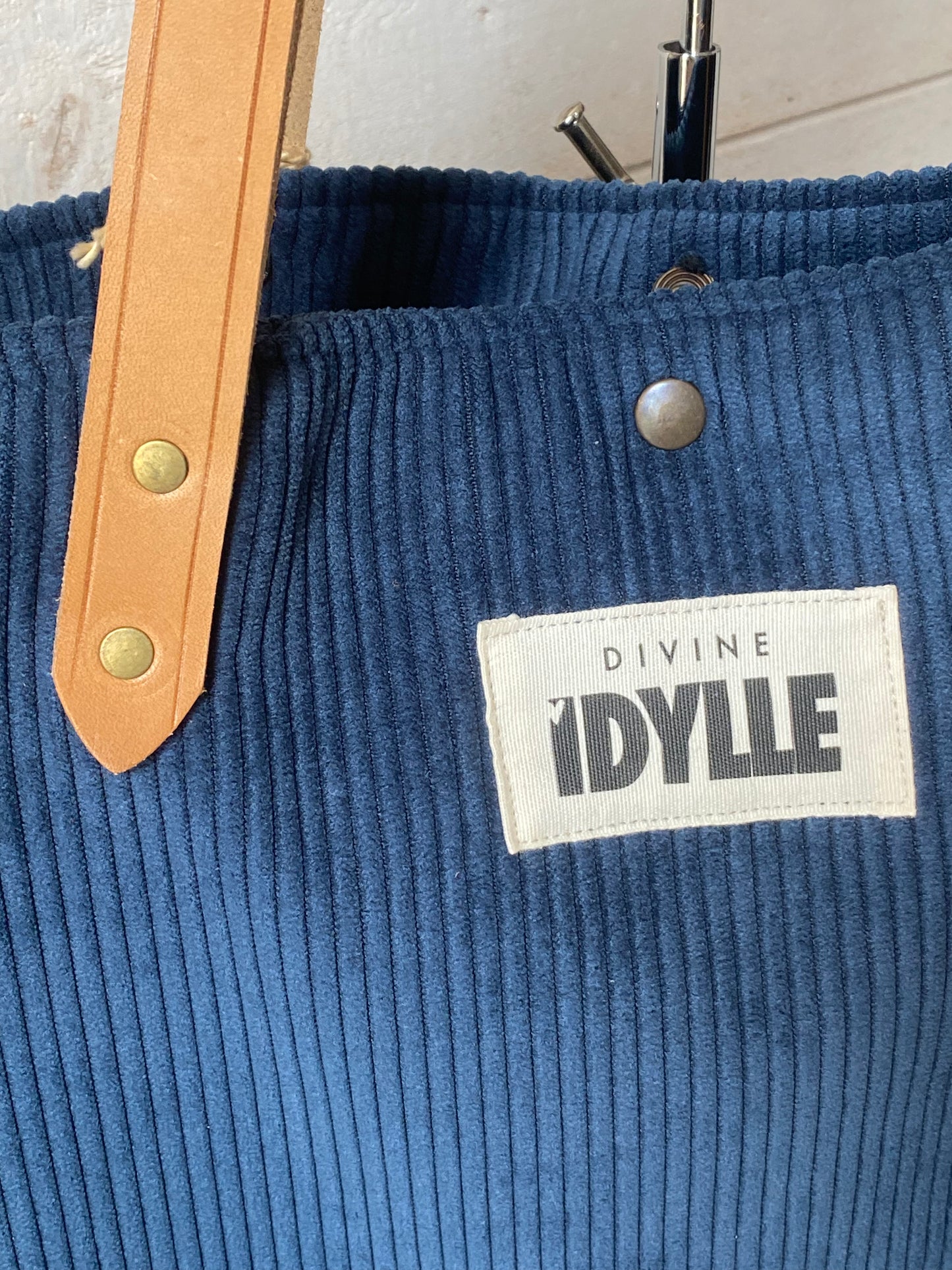 DIVINE IDYLLE sac cabas velours , anses cuir