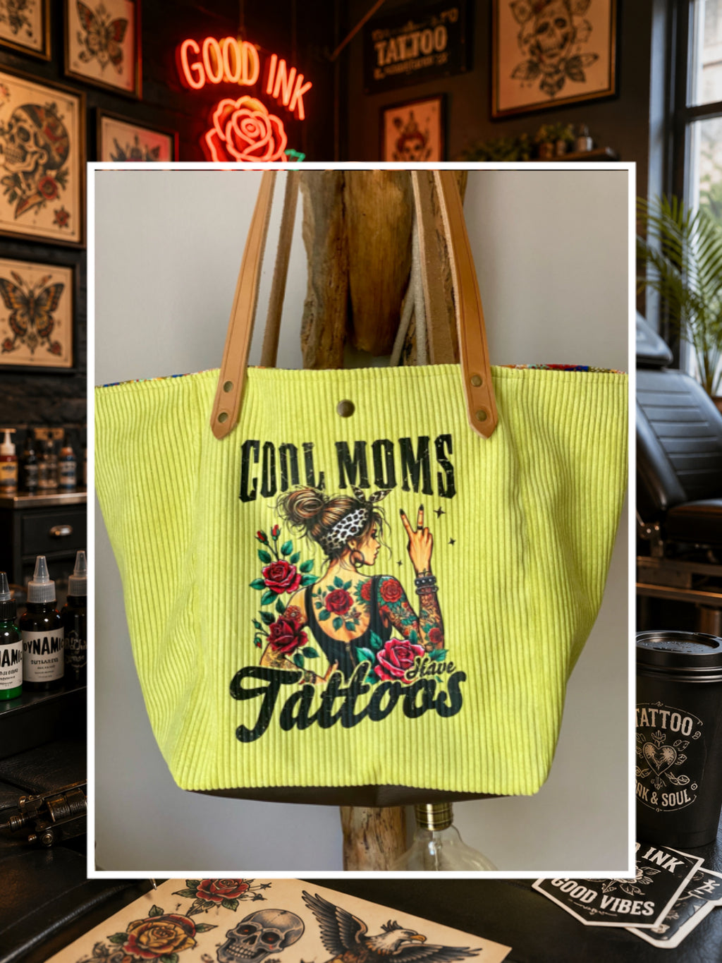 TATOO sac cabas anses cuir